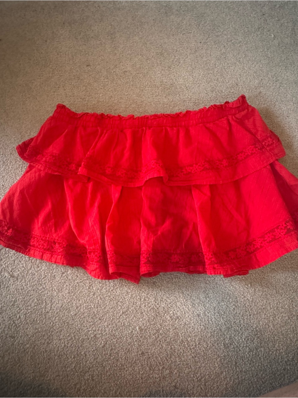wild fable Red Tiered Ruffle Mini Skort
